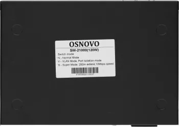  PoE OSNOVO SW-21000(120W), 8 x FE   PoE (IEEE 802.3af/at), 2 x FE,  30W  
