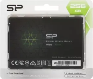 SSD  2.5 Silicon Power 256GB A56 <SP256GBSS3A56B25> (SATA3, up to 560/530MBs, 3D TLC, Phi