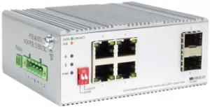  Unmanaged Industrial Switch 4x1000Base-T PoE, 2x1000Base-X SFP, PoE Budget 120W, Surge 4K