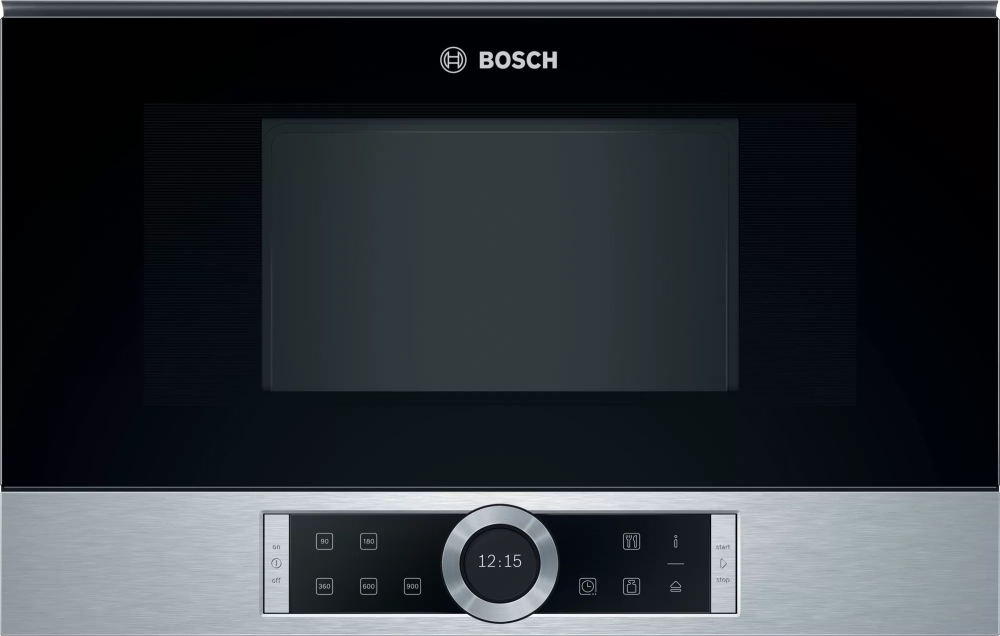 Встраиваемая микроволновая печь BOSCH BFL634GS1 /900Вт, 5 режимов, инвертер, 21 л, сталь