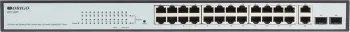  Smart Managed Switch 24x100Base-TX PoE, 2xCombo 1000Base-T/SFP, PoE Budget 280W, 19