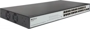  Smart Managed Switch 24x100Base-TX PoE, 2xCombo 1000Base-T/SFP, PoE Budget 280W, 19 w/br