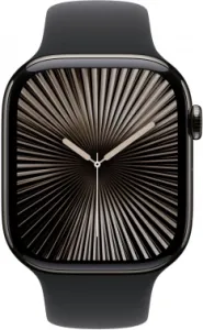  Apple Watch S10 46mm Jet Black Aluminium Case/Black SB M/L MWWQ3ZP/A A2999 195949572432