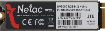  SSD Netac M.2 2280 NV3000 RGB NVMe PCIe 1Tb NT01NV3000RGB-1T0-E4X (heat sink)