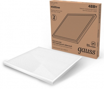   Gauss IP20 595*595*19 48W 4200lm 4000K  .  1/4