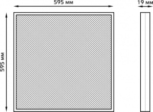   Gauss IP20 595*595*19 48W 4200lm 4000K  .  1/4