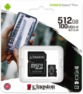   microSDHC 512GB microSDXC Class10 Kingston <SDCS2/512GB> UHS-I Canvas Select up to 100MB/
