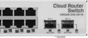  Mikrotik CRS326-24G-2S+IN with 800 MHz CPU, 512MB RAM, 24xGigabit LAN, 2xSFP+ cages, Rout