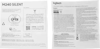  Logitech M240   (4000dpi) silent  BT   (2but)