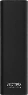  SSD  Netac 250Gb Z SLIM (USB3.2, up to 520/480MBs, 10029.59mm, Black)