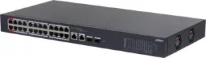  Dahua DH-CS4226-24ET-375 (L2) 24x100/ 2x (1000BASE-T/SFP) 2SFP 24PoE 375W 