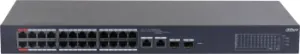  Dahua DH-CS4226-24ET-375 (L2) 24x100/ 2x (1000BASE-T/SFP) 2SFP 24PoE 375W 