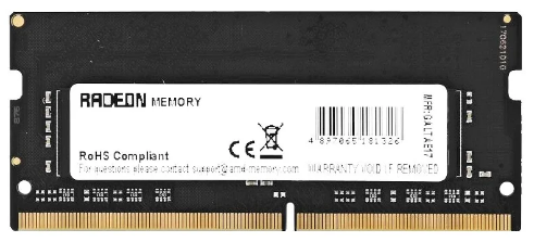   4GB AMD Radeon DDR4 2400 SO DIMM R7 Performance Series Black R744G2400S1S-U Non-ECC, 