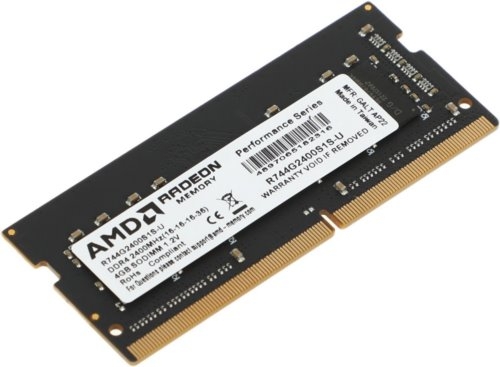   4GB AMD Radeon DDR4 2400 SO DIMM R7 Performance Series Black R744G2400S1S-U Non-ECC, 