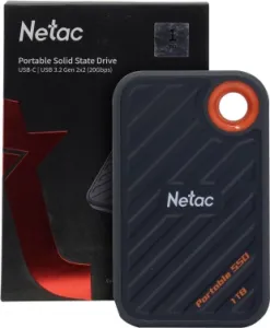  SSD External Netac 1.0Tb ZX20 <NT01ZX20-001T-32BL> (USB3.2 Gen2 x2 Type C, up to 2000/180