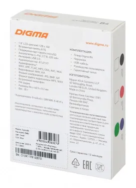  Hi-Fi Flash Digma B4 8Gb /1.8/FM/microSDHC