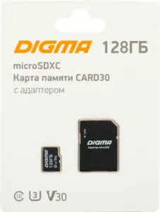  microSDXC 128Gb Class10 Digma CARD30 + adapter