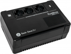  Systeme Electri Back-Save, 400VA/240W, 230V, Line-Interactive, AVR, 3xSchuko, USB charge(type A