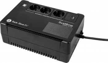  Systeme Electri Back-Save, 400VA/240W, 230V, Line-Interactive, AVR, 3xSchuko, USB charge(type A