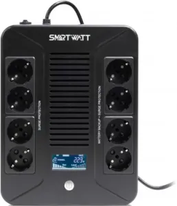  SMARTWATT UPS SAFE PRO LCD 600 Line-interactive 600VA/360W Brick (Euro x8, USB, RJ11/RJ45 protec