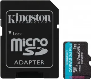   Kingston 1TB microSDXC Canvas Go Plus 170R A2 U3 V30 Card + ADP/ Kingston 1TB microSDXC
