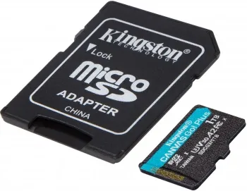   Kingston 1TB microSDXC Canvas Go Plus 170R A2 U3 V30 Card + ADP/ Kingston 1TB microSDXC
