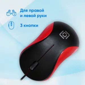  Oklick 115S for Notebooks Black/Red Optical 1000DPI USB