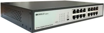  ORIGO Unmanaged Switch, 16x1000Base-T, 19 Rackmount Kit