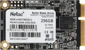  SSD mSATA Netac 256Gb N5M Series  Retail (SATA3, up to 540/490MBs, 3D T