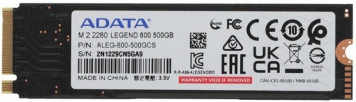  SSD ADATA 500GB M.2 2280 ALEG-800-500GCS