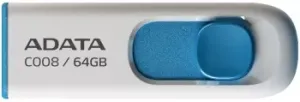   ADATA Flash Drive 64Gb 008 AC008-64G-RWE {USB2.0, White}
