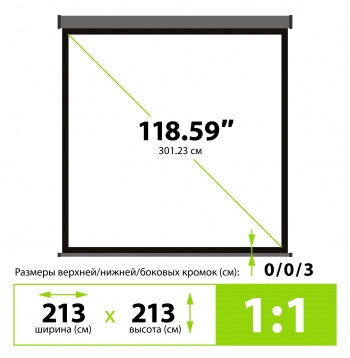  Cactus 213x213 Wallscreen CS-PSW-213X213-SG 1:1 -  