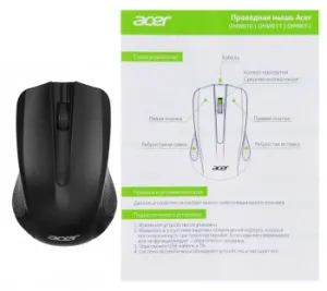  Acer OMW010 [ZL.MCEEE.001] Mouse USB (2but) black