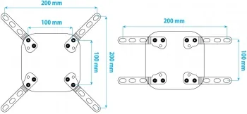    Kromax ADAPTER-200 black, 80 /, . . .  TV, max VESA 20