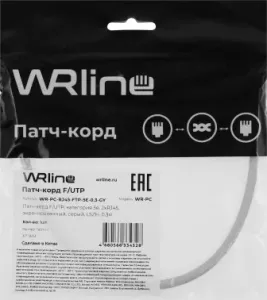 - WRline WR-PC-RJ45-FTP-5E-0.3-GY F/UTP   RJ-45 .- RJ-45 .5E 0.3 