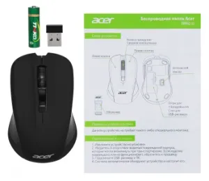  Acer OMR010 [ZL.MCEEE.005]  Mouse wireless USB (2but) black