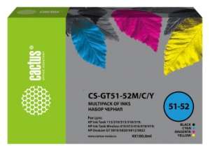  Cactus CS-GT51-52M/C/Y ///  4x100  DeskJet GT 5810/582