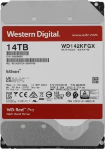   WD SATA-III 14TB WD142KFGX NAS Red Pro (7200rpm) 512Mb 3.5