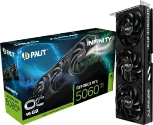  Palit PCI-E 5.0 RTX5060Ti INFINITY 3 OC NVIDIA GeForce RTX 5060TI 16Gb 128bit GDDR7 2407/