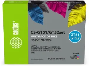  Cactus CS-GT51/GT52SET (190 , 370 ) ///   HP Ink T