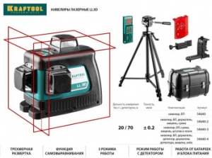   KRAFTOOL LL-3D-4, 360 , 20 / 70 //, 34640-4