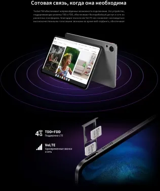  Teclast T60 T620 (2.0) 8C RAM8Gb ROM256Gb 11.97 IPS 2000x1200 4G 2Sim Android 14  13Mp