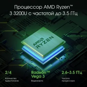  Digma Pro Parvus M Ryzen 3 3200U 8Gb SSD256Gb AMD Radeon 15.6 IPS FHD (1920x1080) Windows 1