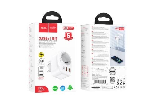    Hoco NS3, 2xUSB-A; Type-C, 3, 