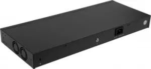  24-port 10/100Mbps Unmanaged PoE+ Switch with 2 combo RJ-45/SFP uplink ports, metal case,
