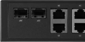  24-port 10/100Mbps Unmanaged PoE+ Switch with 2 combo RJ-45/SFP uplink ports, metal case,
